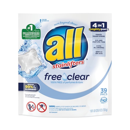 All Laundry Detergent, 25.8 oz Pack, Liquid, Unscented, 6 PK 73978